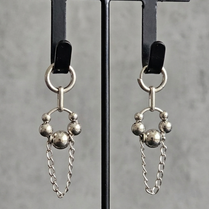 orb chain earrings