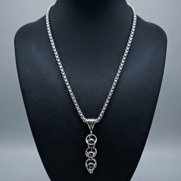 Trapped Hematite Necklace