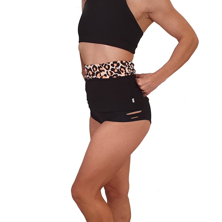 back warmer orange puma print for dancers black